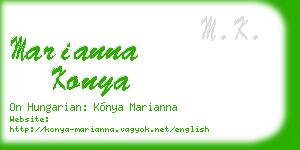 marianna konya business card