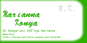 marianna konya business card